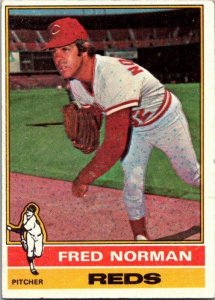 1976 Topps Football Card Fred Norman Cincinnati Reds sk13556