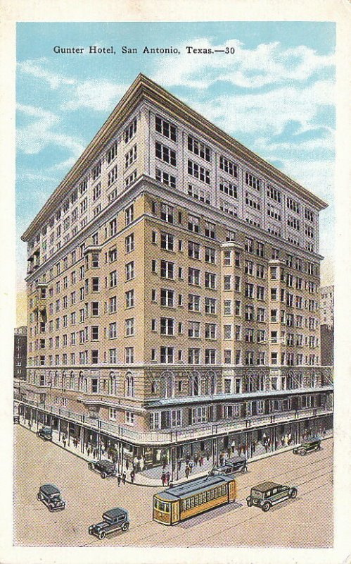 Postcard Gunter Hotel San Antonio Texas #2