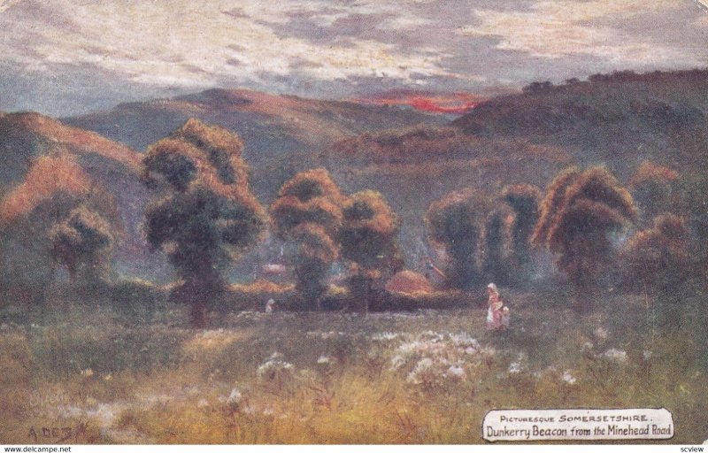 Picturesque SOMERSETSHIRE, Dunkerry Beacon From The Minehead Road, 1900-1910s...