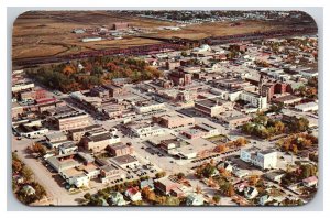 Aerial View Business District Lethbridge Alberta Canada UNP Chrome Postcard Z8