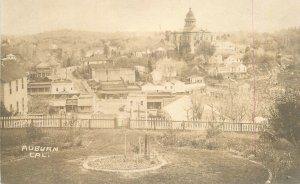 Postcard RPPC California Auburn Court House Town View C-1910 23-5867