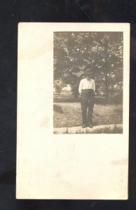 RPPC PIEDMONT KANSAS VINTAGE REAL PHOTO POSTCARD SMECTON DENNIS KANS. 1909