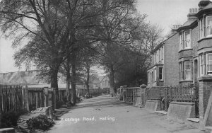 Halling England Vicarage Road Street Scene Real Photo Postcard AA108193