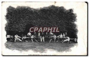 Old Postcard The fight rope