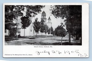 Church Street View Oakland Maine ME UNP 1905 UDB Postcard K14