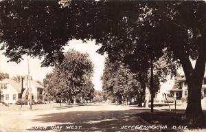 D37/ Jefferson Iowa Ia Real Photo RPPC Postcard 1940 Lincoln Way West Homes