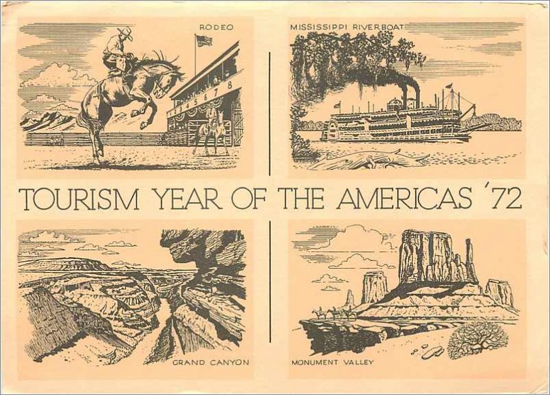 Modern Postcard Rodeo Mississippi River Boat Grand Canyon Monument Valley Ame...