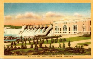 Maine Lewiston Gulf Island Dam On The Andrscoggin River Dexter Press