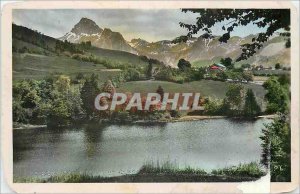 'Old Postcard Bernex (Haute Savoie) Lac Beunaz and Dent d''Oche'