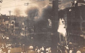 Catskill New York Putting out Fire Disaster Real Photo Vintage Postcard AA79877