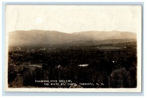 Panarama From Hilltop, The White Mountain Camp Tamworth NH RPPC Photo Postcard