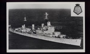 na9176 - Royal Navy Warship - HMS Kenya (Cruiser) - postcard