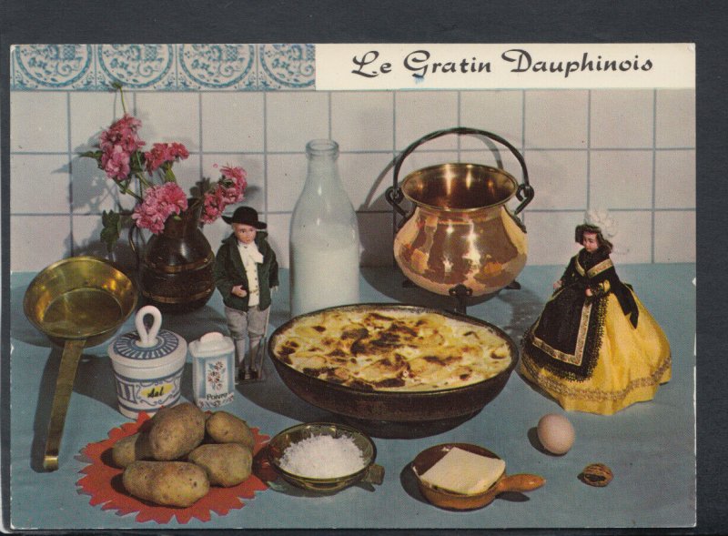 Food & Drink Postcard- Recipe - Le Gratin Dauphinois - Scalloped Potatoes RR6640