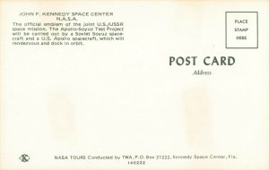 Postcard NASA Official Emblem of the Joint US USSR Space Mission 