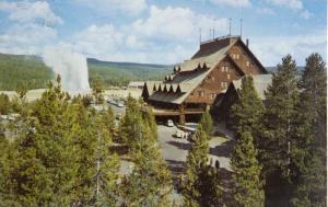 Old Faithful Inn Yellowstone National Park WY Hotel c1975 Vintage Postcard D33
