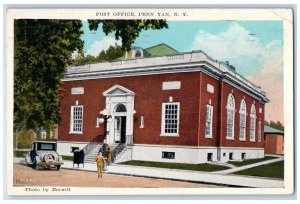 1941 Burnell Photo, Entrance to Post Office Penn Yan New York NY Postcard 