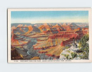 Postcard Northwest from Pima Point Grand Canyon National Park Arizona USA