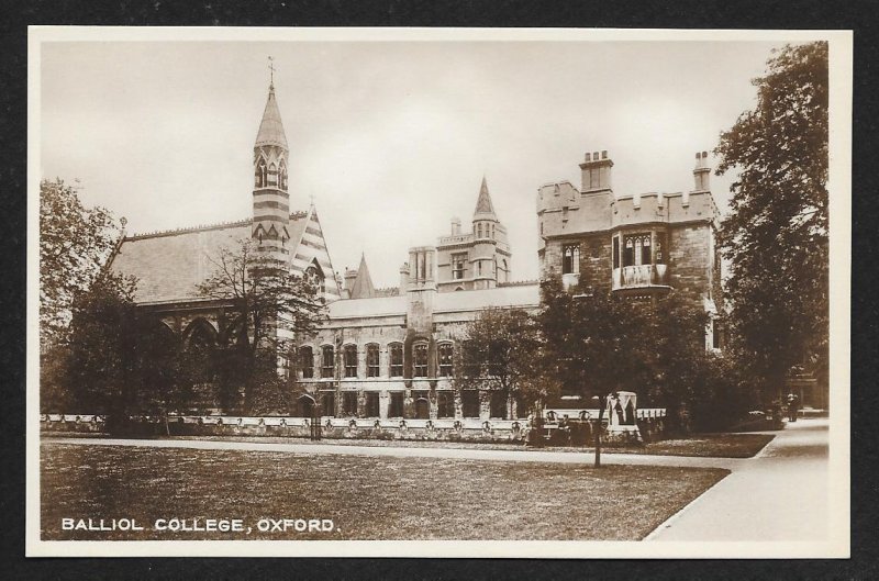 Balliol College Oxford University ENGLAND Unused Real Photo c1920s
