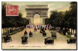 Paris - 8 - L & # 39Arc de Triomphe and the Champs Elysees - Old Postcard -