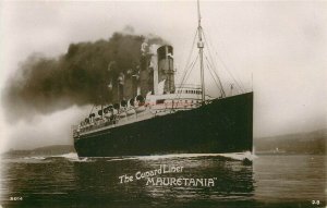 Steamship, Mauretania, Cunard Liner, Davidson Bros. No. D-8, RPPC