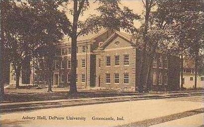 Indiana Greencastle Asbury Hall De Pauw University Albertype