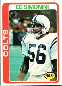 1978 Topps Football Card Ed Simonini Baltimore Colts sk7182