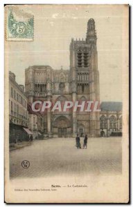 Old Postcard Sens La Cathedrale