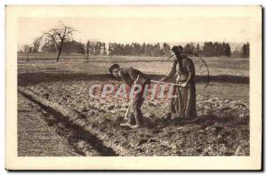 Postcard Old Folk Cultures Farmers