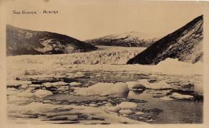 Alaska~Taku Glacier~Ice Chunks Floating in Water~1931 RPPC RPO Postmark