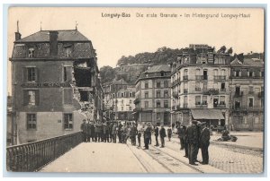 1915 The First Grenade In the Background Longwy-Haut Longwy-Bas France Postcard