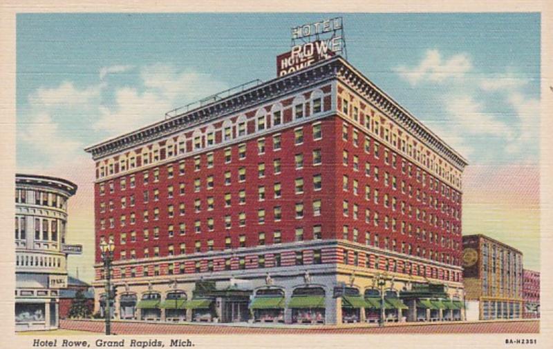 Michigan Grand Rapids Hotel Rowe Curteich