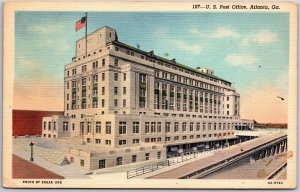 Atlanta Georgia GA, 1946 Post Office Building, Spring Hunter, Vintage Postcard