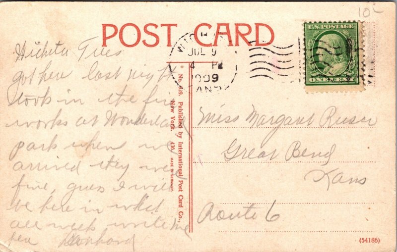 Washington % Kellog School, Wichita, Kansas Postcard