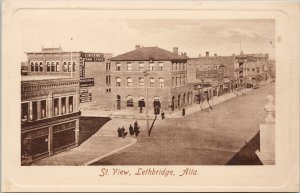 Lethbridge Alberta Street Scene Birdseye Unused CS Co #270 Postcard E86