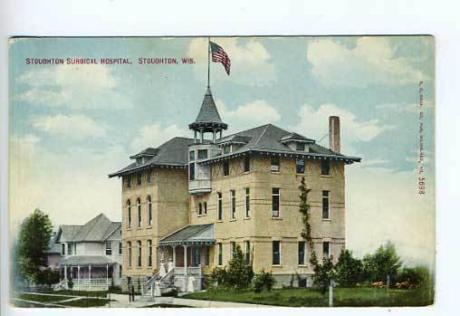 Stoughton WI Surgical Hospital Postcard