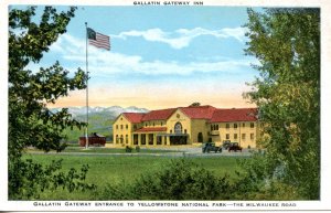 THE MILWAUKEE ROAD, GALLATIN GATEWAY ENTRANCE TO YELLOWSTONE NATIONAL PARK