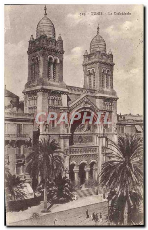 Old Postcard Tunis La Cathedrale