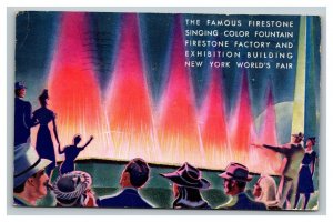 Vintage 1933 Postcard Firestone Singing Fountains From Chicago World's Fair