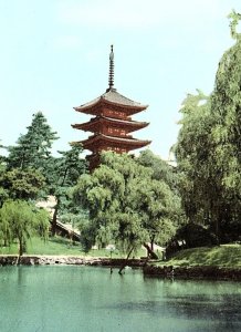 1930s NARA JAPAN POND OF SARUSAWA JAPANESE POSTCARD P1523