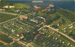 Postcard Florida Lake Apoka Winter Garden Trailer City Teich 1954 23-4382