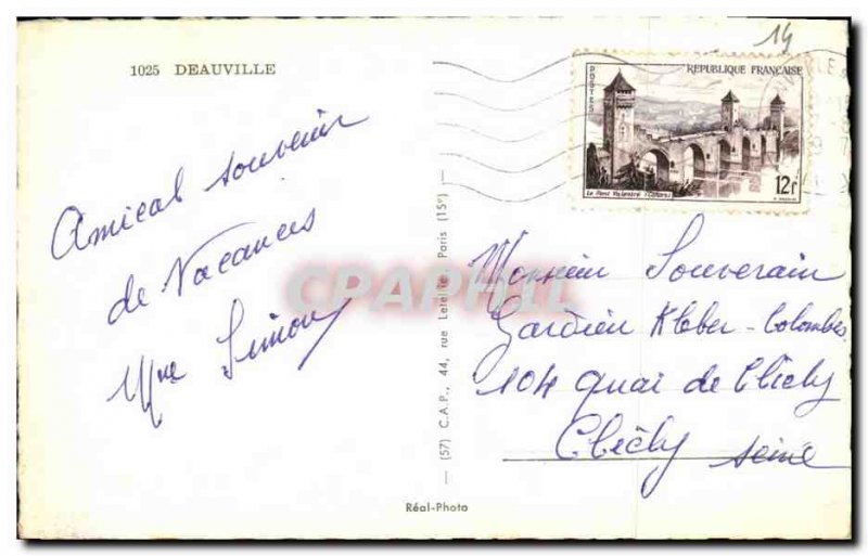 Old Postcard Deauville Casino Normandy Hotel Royal Beach