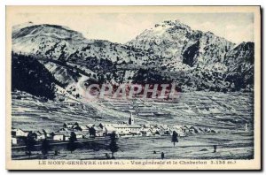 Postcard Old Mount Genevre General view and Chaberton