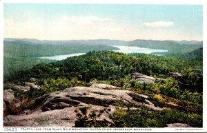 New York Adirondacks Fulton Chain Fourth Lake From Black Bear Mountain Detroi...