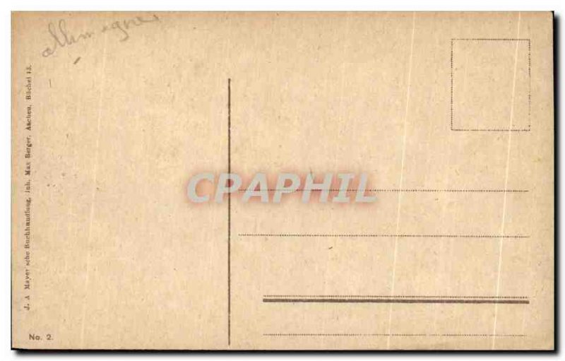 Old Postcard Aachen Hauptbahnhof