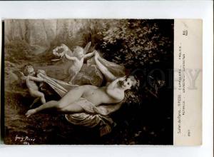 257137 NUDE NYMPH Little FAIRY by PICOU Vintage SALON postcard