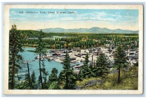 1929 Bird's-Eye View Coeur Exterior Building D'Alene Idaho ID Vintage Postcard