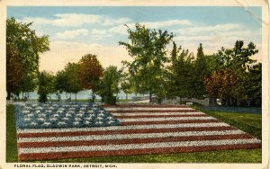 MI - Detroit. Gladwin Park, Floral Flag