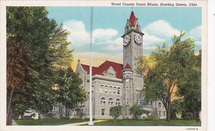 Ohio Bowling Green Wood County Court House Curteich