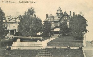 Postcard Maryland Hagerstown Spanish Cannon 1910 23-371