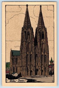 North Rhine-Westphalia Germany Postcard Cologne Cathedral c1940's Vintage